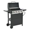 4 Burner Barbecue Grill Stainless Steel Gas Grill