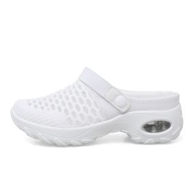 Slip On Breathe Mesh Walking Shoes Sandals (Color: White, size: 6)