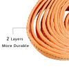 8 Tons 2 Layer Heavy Duty Car Recovery Tow Rope Strap w/ Hooks 20FT Towing Cable